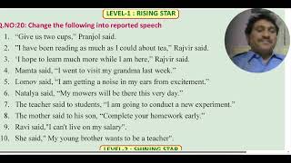 100 days action plan Reported speech explanation