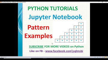 python tutorial | print stars in reverse right angle triangle shape using jupyter | python patterns