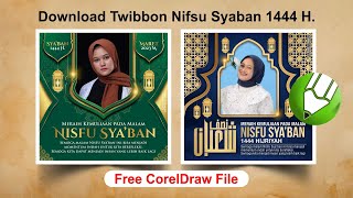 Membuat Twibbon NISFU SYA'BAN - Free CDR File #EdukasiGrafis