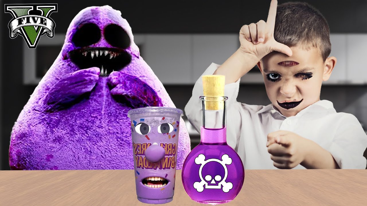 9 JARIGE HATER & GRIMACE PROBEERT MIJ TE VERGIFTIGEN MET DE GRIMACE SHAKE..! (GTA 5)