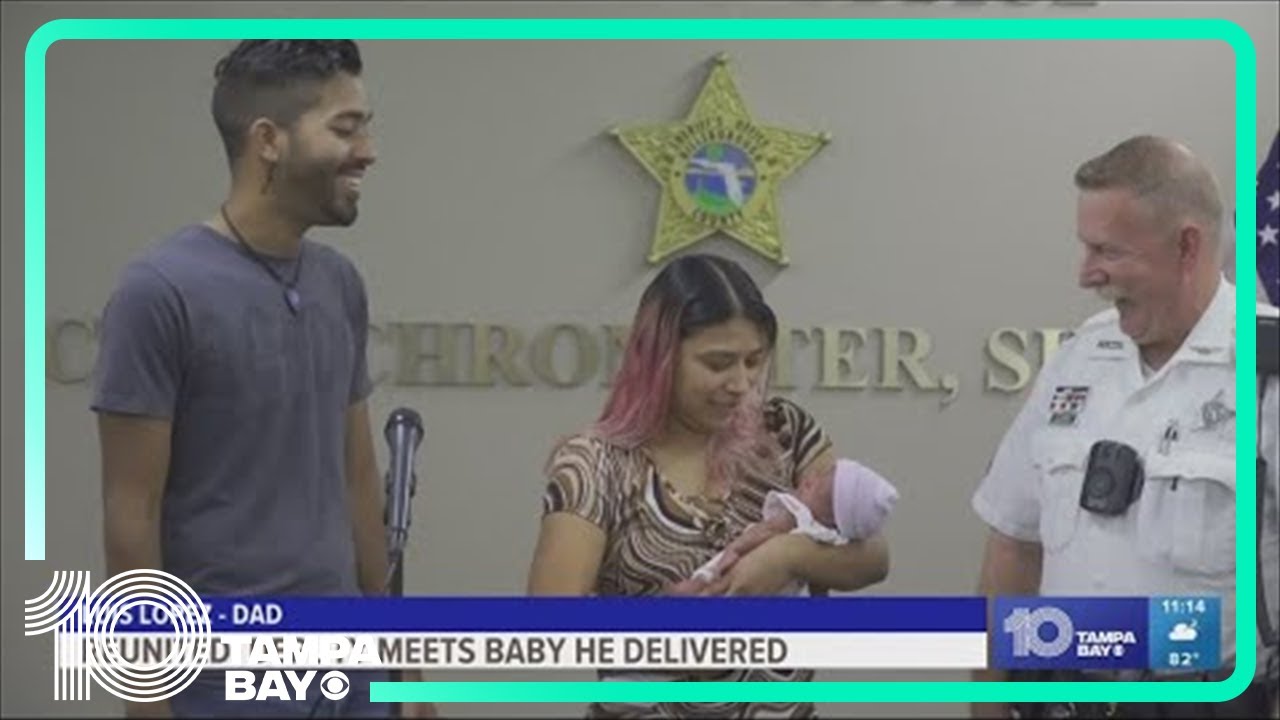 Hillsborough County deputy reunites with family after helping deliver ...