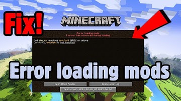 How to fix error loading mods in Minecraft On PC (Easy fix)