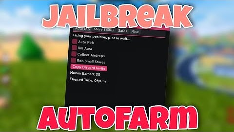 Video Title: Roblox Jailbreak Best Autofarm Script - Rob small stores, Kill aura and more