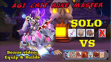 AGI CRIT RUNE MASTER SOLO ORACLE NIGHTMARE EQUIP & BUILD REVEAL