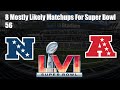 8 Most Likely Matchups For Super Bowl 56