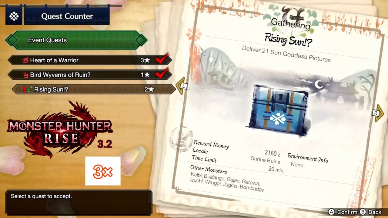 Monster Hunter Rise 3.2 | Rising Sun!? - Amaterasu (Event Quest)