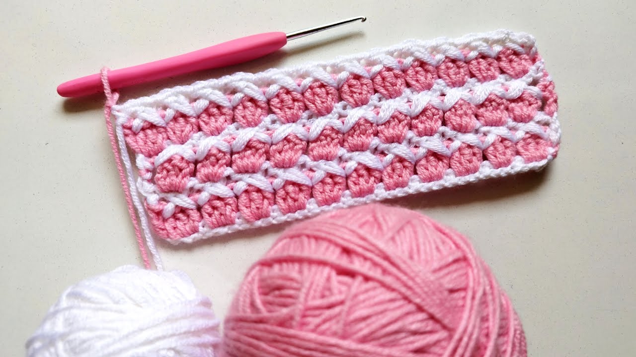 free crochet tutorial : oh no 😯 the most beautiful 2 color crochet ...