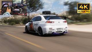 Mitsubishi Lancer Evolution X GSR | Forza Horizon 5 | Steering Wheel Gameplay