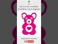 Design a Vector Teddy Bear | CorelDRAW for Beginners💫💫 #graphicdesign #shorts #taddybear