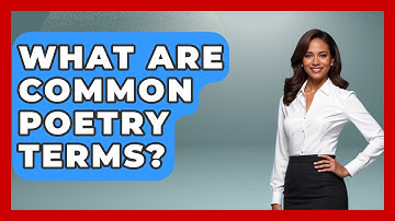 What Are Common Poetry Terms? - Fictional Journeys