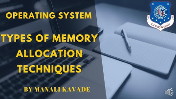 Types of Memory Allocation Techniques | Operating System