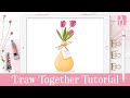 How to Draw Spring Flowers - Tulip Illustration - Step by Step Procreate Tutorial