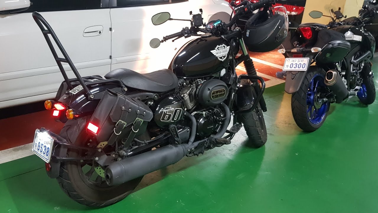 자가제작한 시시바 달기 - 아퀼라125