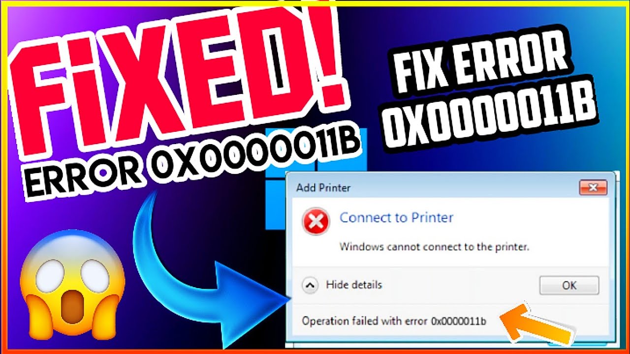 error 0x0000011b | windows cannot connect to the... - youtube