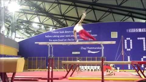 Parallel Bars Moy 180 to Upper Arm Hang Gymnastics Video