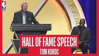 'I would like to thank Michael Jordan for kicking my butt' | TONI KUKOC Hall of Fame Speech