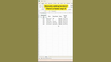 Excel Border Shortcuts Apply & Remove Borders in Seconds!  #exceltips