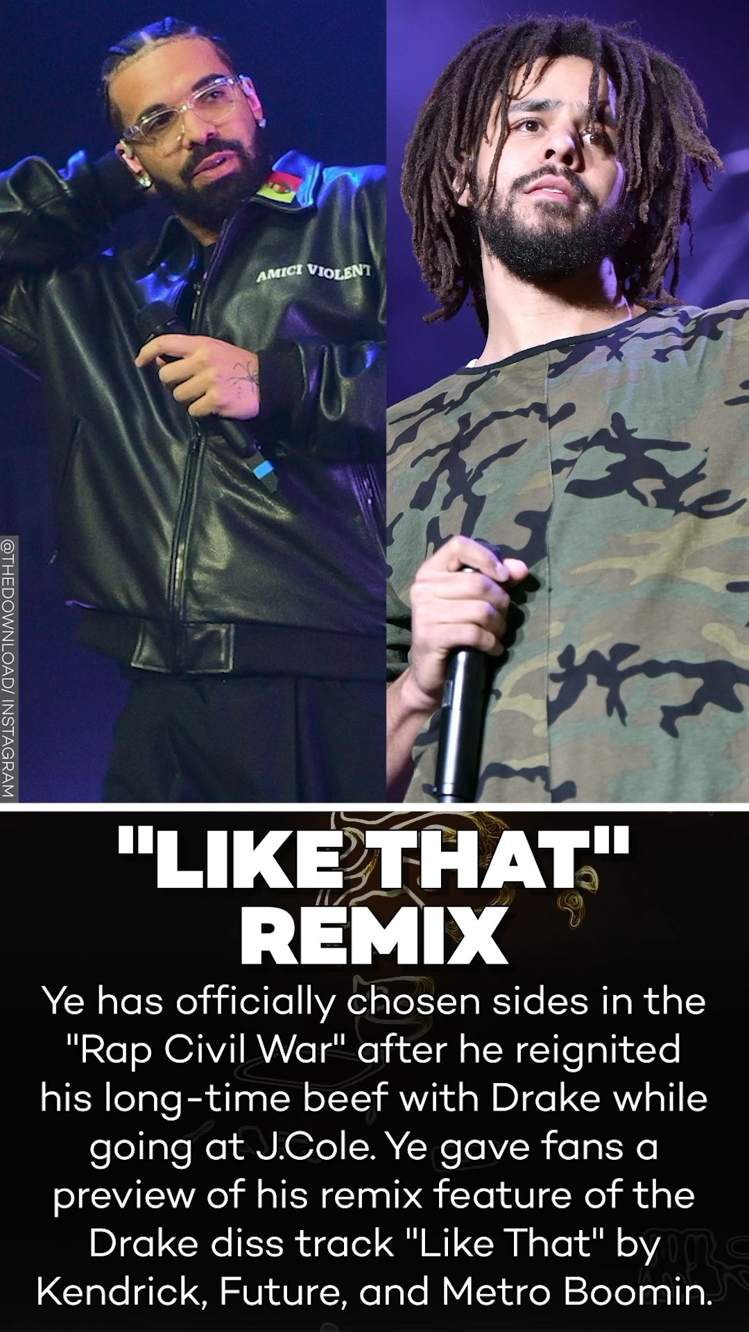Kanye West Takes Shots at Drake \u0026 J. Cole on ‘Like That’ Remix!