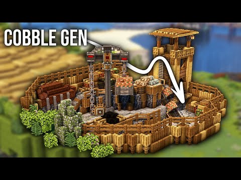 Building a Quarry to Hide my Cobble Generator in Minecraft Create!
