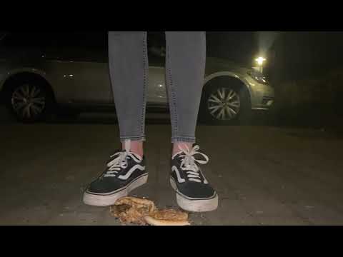 Crushing Burger in Vans Sneakers