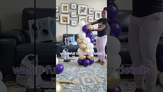 How to make a spiral balloon column with 3 colors #spiralballoon #spiralballooncolumn #shorts #decor