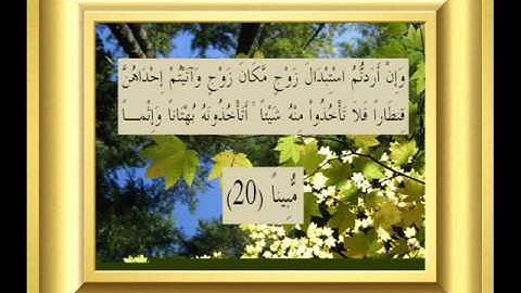 القران الكريم سورة النساء الأية 20.wmv