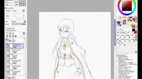 Tutorial Line Art with Paint tool SAI (linework layer) Mouse User