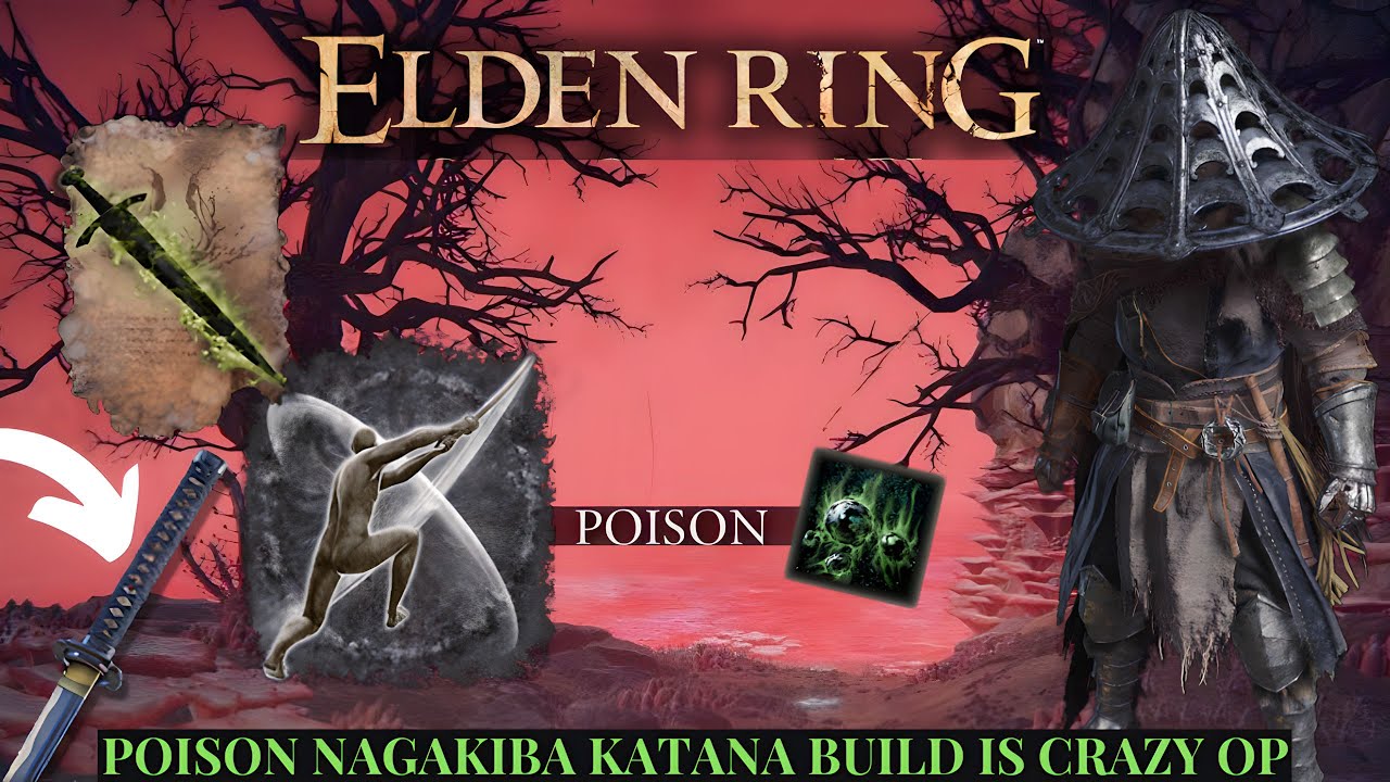 Elden Ring Poison Nagakiba Katana Build With Double Slash is CRAZY OP