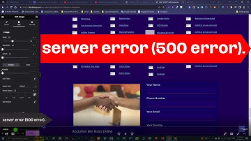 How to solve server error ( 500 error) problem