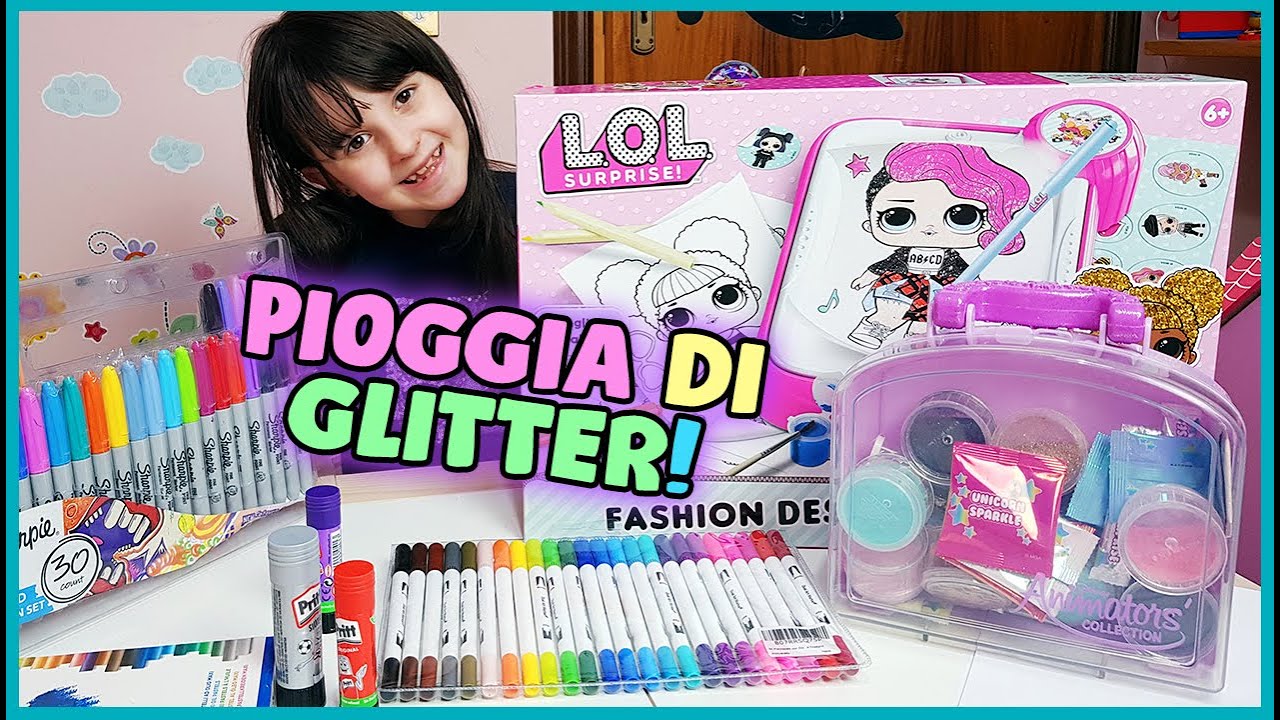 Disegni e pasticci glitterosi col lavolo luminoso delle LOL!