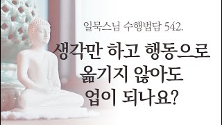 생각만 하고 행동으로 옮기지 않아도 업이 되나요?ㅣ일묵스님ㅣ제따와나선원 수행법담 542.