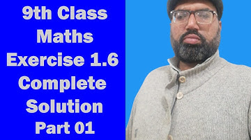 9th class Maths unit 1 Exercise 1.6 Q. No.1 # Complete Solution ex 1.6 Part 01 # Yousuf Malik