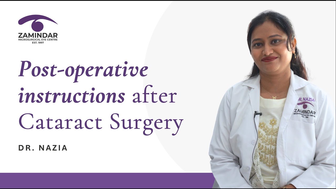 Post-operative instructions after Cataract Surgery | Dr Nazia - YouTube