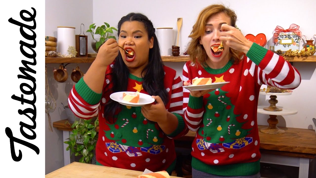 Candy Cane Roll Cake Collab | The Tastemakers-Julie and Jen - YouTube