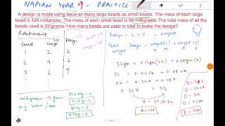 Naplan - Math Year 9 - making assumptions to solve complex 4 step problems