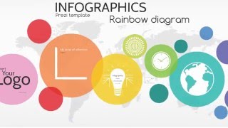 Infographics rainbow diagram Prezi template