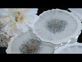 #51 - Gorgeous White and Silver Resin Coasters - Full Tutorial