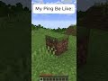 My Ping Be Like In Minecraft... #relatable #minecraft #gaming #ping #shorts