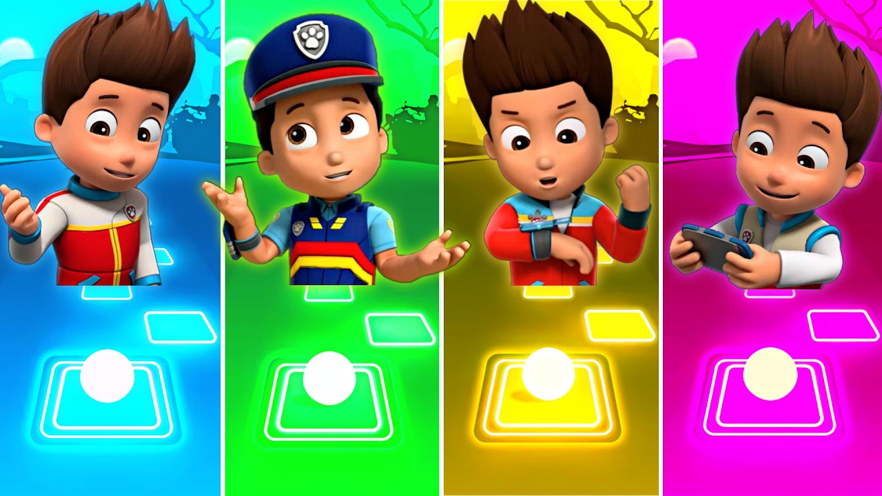 PAW Patrol Ryder Team 🎶 Ryder vs Ryder vs Ryder vs Ryder | Tiles Hop EDM Rush