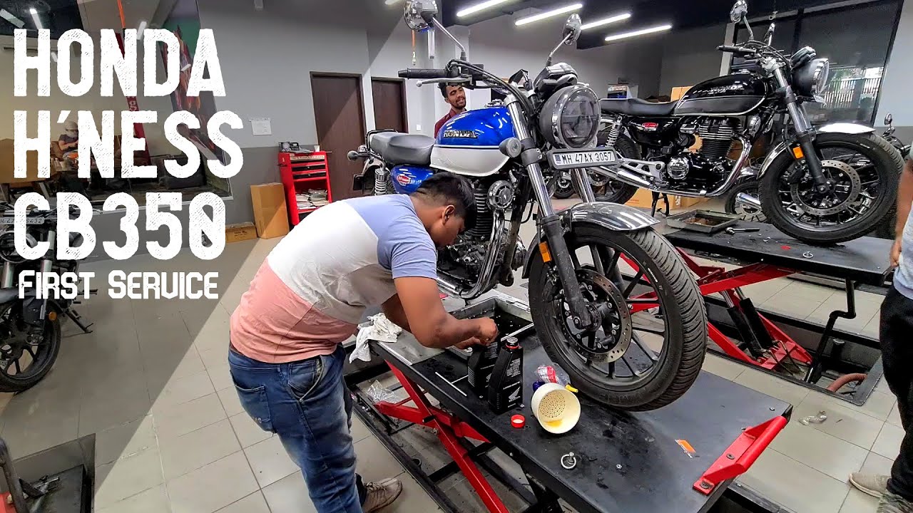 Honda H’ness CB350 FIRST SERVICE Service cost Rs1534 YouTube