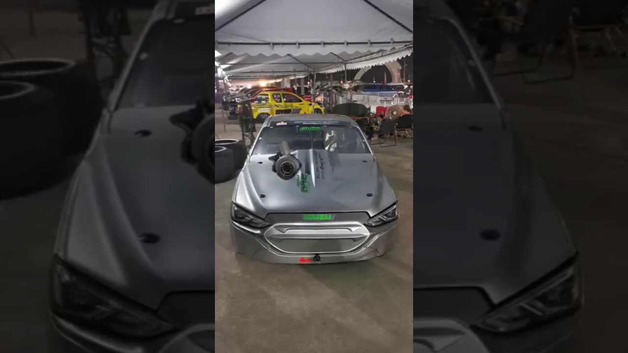 Big Turbo Super Silohoute Isuzu DMax Dragster at Souped Up Thailand Drag Grand Prix