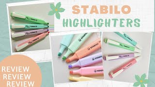 STABILO SWING COOL PASTEL HIGHLIGHTERS!!! // swatches and review!!! 