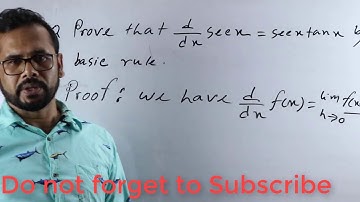 Derivative of secx  by first principle method