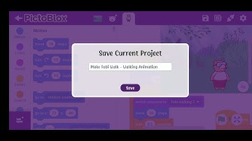 How to save project in pictoblox.