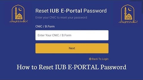 How to reset IUB E-Portal password|| fabiha vlogs