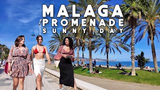 Malaga City Promenade Spain Sunny Day May 2024 Update Costa del Sol | Andalucía [4K]