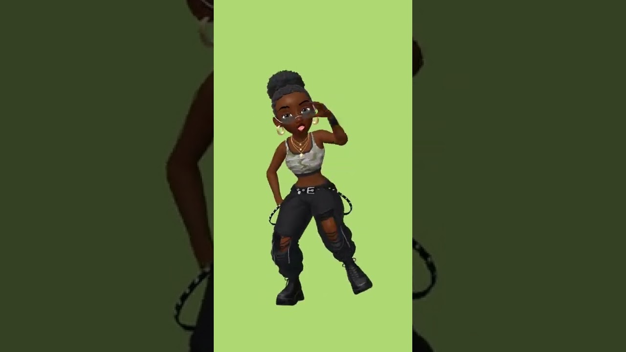 Girl dancing Green screen cartoon character dance video VFX Croma key green screen dance video