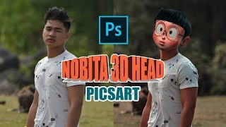 How to Apply Nobita 3D head in your photos using Photoshop | Macky Travel screenshot 5