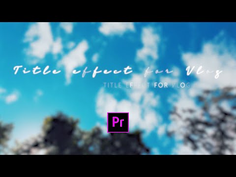 Title 효과 모션템플릿 나눔 II (for Premiere pro + Modern)