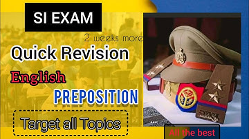 Quick Revision | Preposition | TNUSRB | SI Exam | English | Target All Topics | Learn For Win